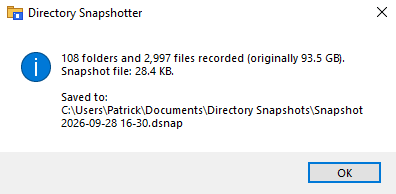 Directory Snapshotter Screenshot 2