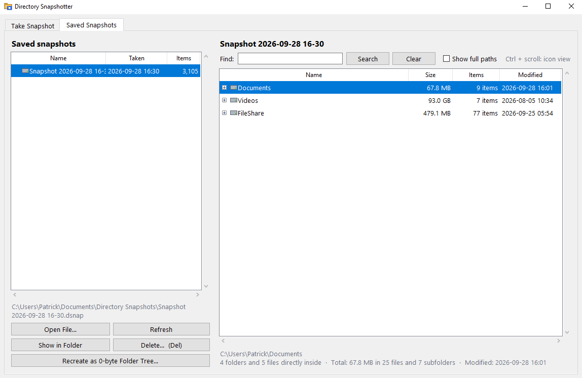Directory Snapshotter Screenshot 3