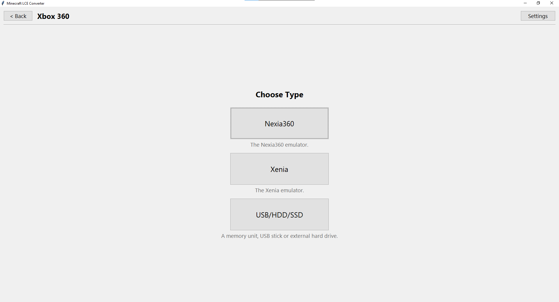 Minecraft LCE Converter Screenshot 1