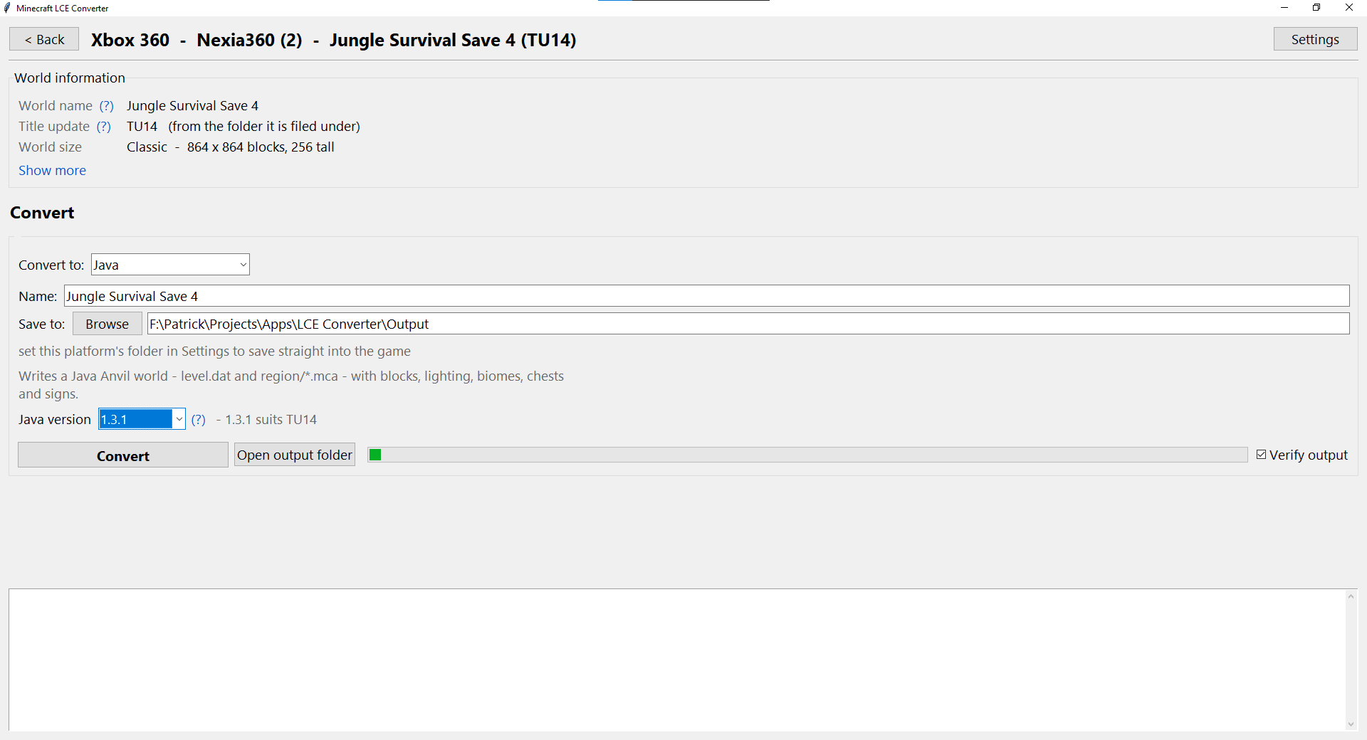 Minecraft LCE Converter Screenshot 4